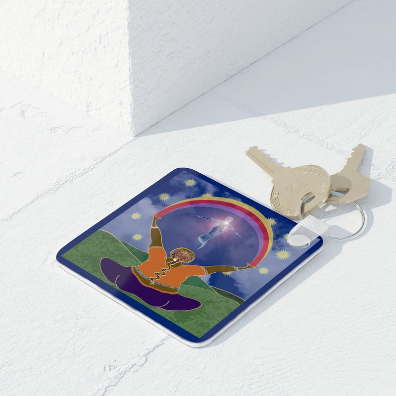 She Welcomes Her Highest Self Key Ring | Black Queer Affirmation