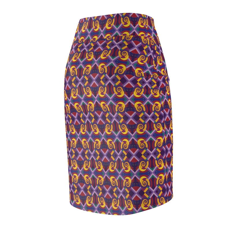 Yansa Gathers All Over Prints Pencil Skirt | Afrocentric Fashion