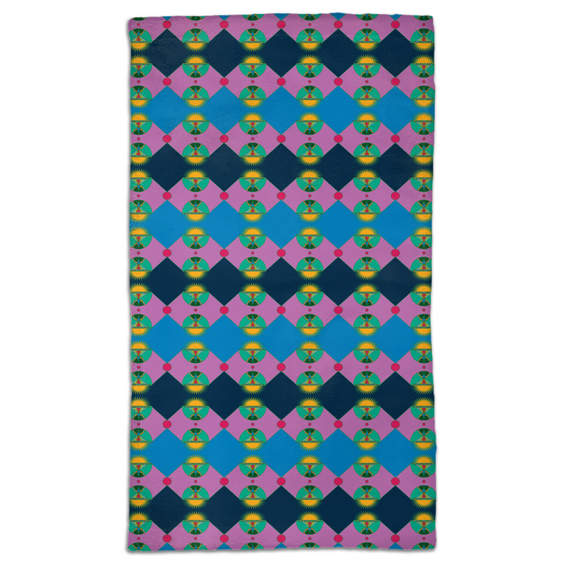 Rainbow Star Shield Hand Towel | Queer Pride Decor