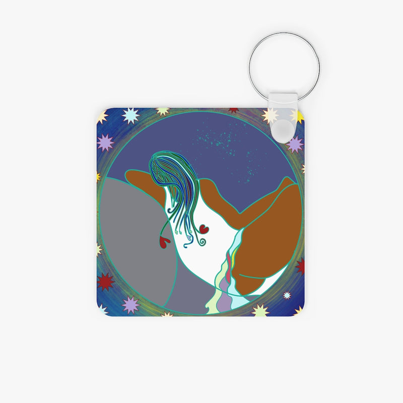Full Moon Rising Key Ring | Black Queer Art