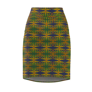 Pitti Pat To Market All Over Prints Pencil Skirt | Afrocentric Fashion