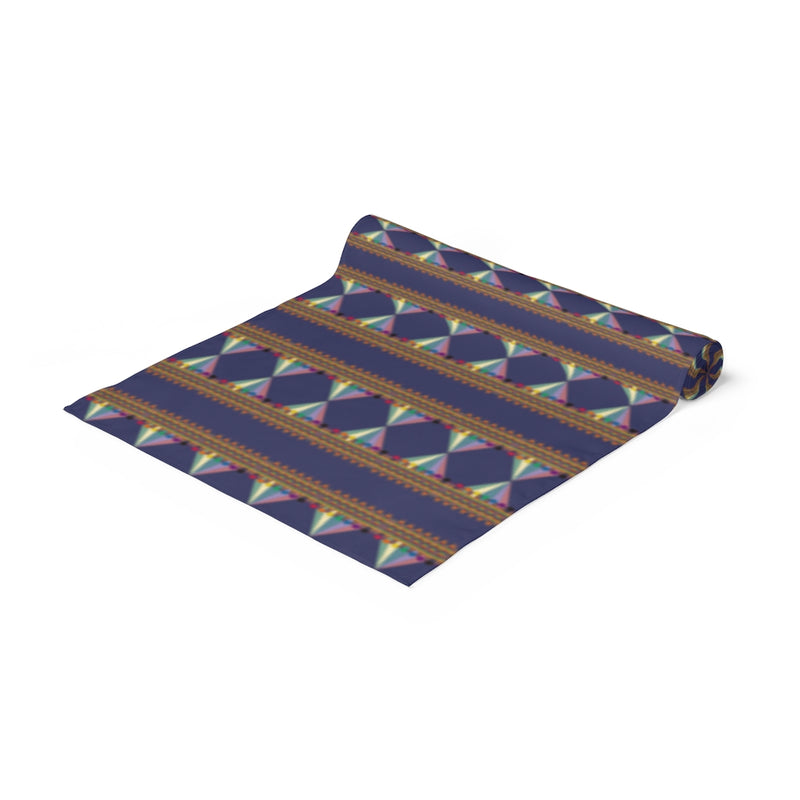 Vibing On The Wavelength Cotton Table Runner | Queer Art Decor