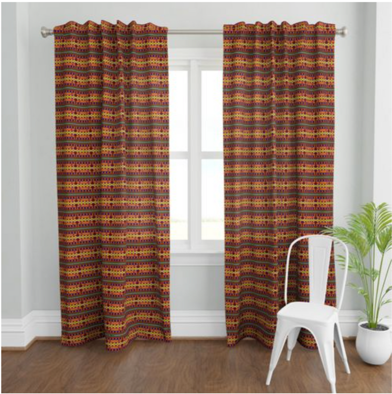 Kujichagulia Voile Curtains | Afrocentric Home Decor