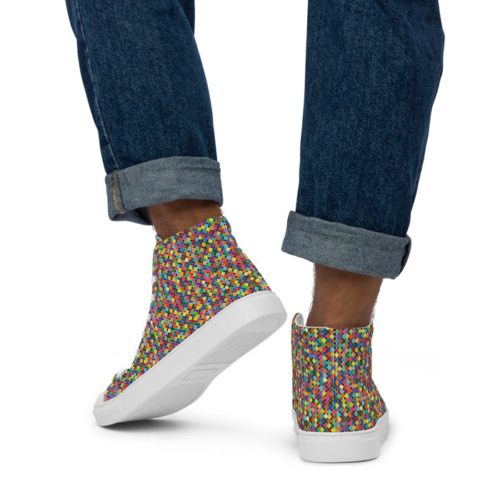 Confetti the Rainbow High Top Canvas Shoes