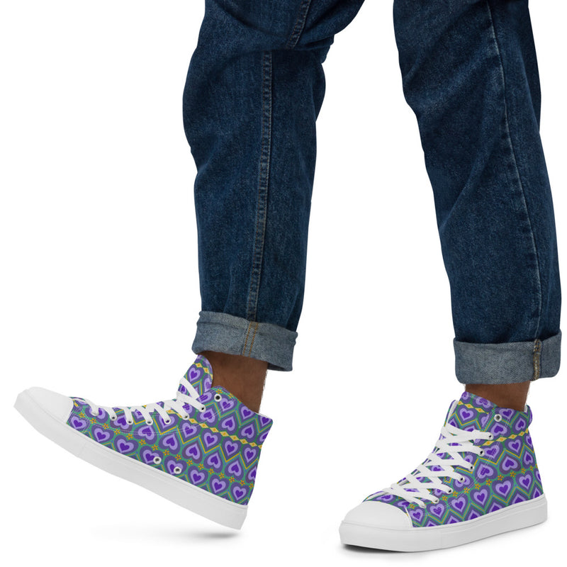 Lavender Love High Top Canvas Shoes | Queer Art & Black Pride