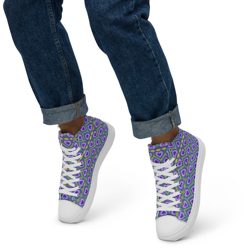 Lavender Love High Top Canvas Shoes | Queer Art & Black Pride