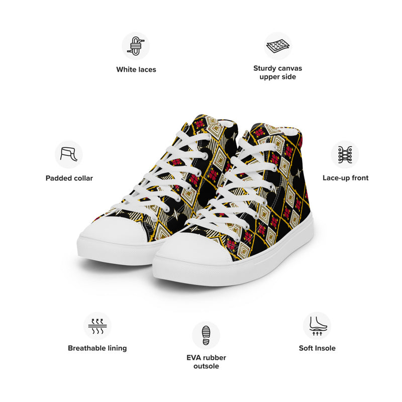 Issa Black Love Thang High Top Canvas Shoes | Black Love Apparel