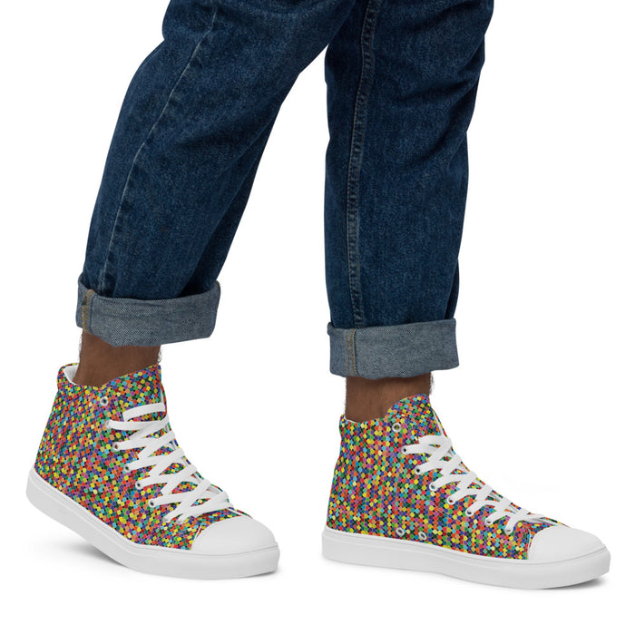 Confetti the Rainbow High Top Canvas Shoes