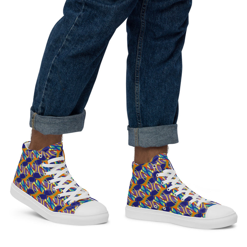 Nana's Strands High Top Canvas Shoes | Afrocentric Footwear