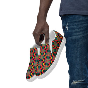 Spiritual Science Round Toe Slip Ons | Black Spiritual Art