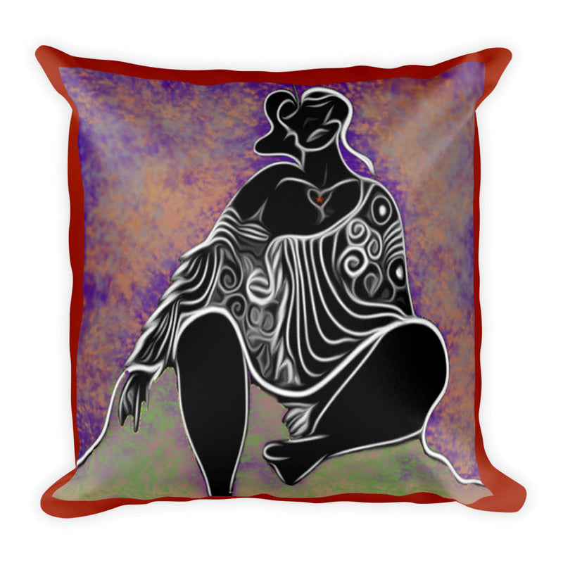 She Thinks Square Pillow | Black Women Empowerment Decor