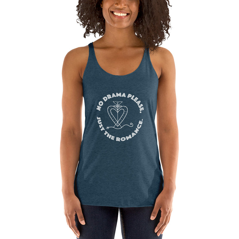 No Drama, Just The Romance Racerback Tank Top | Queer Romance Apparel