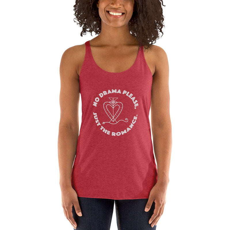 No Drama, Just The Romance Racerback Tank Top | Queer Romance Apparel