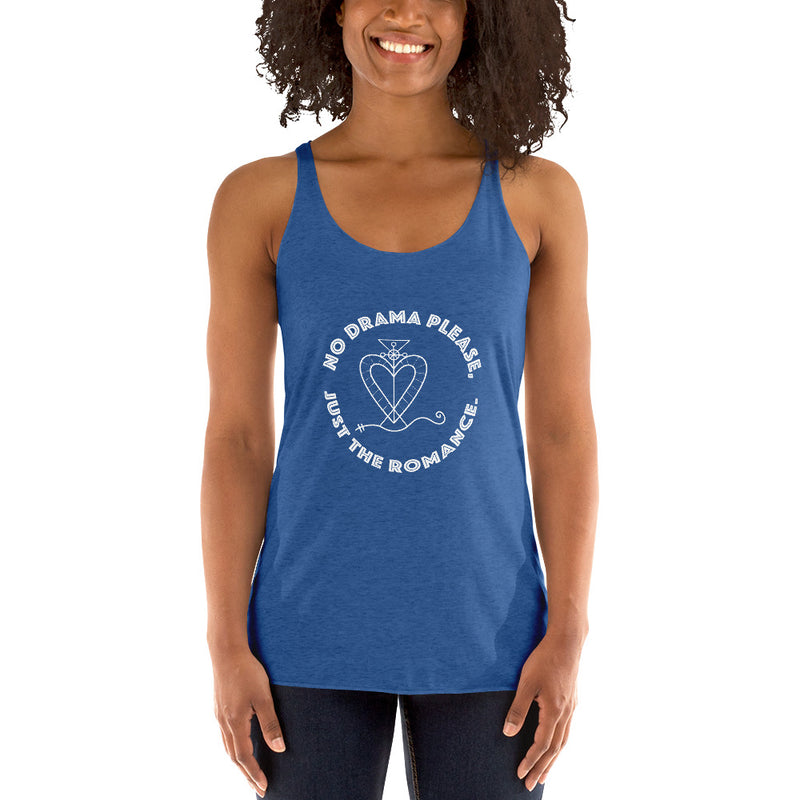 No Drama, Just The Romance Racerback Tank Top | Queer Romance Apparel