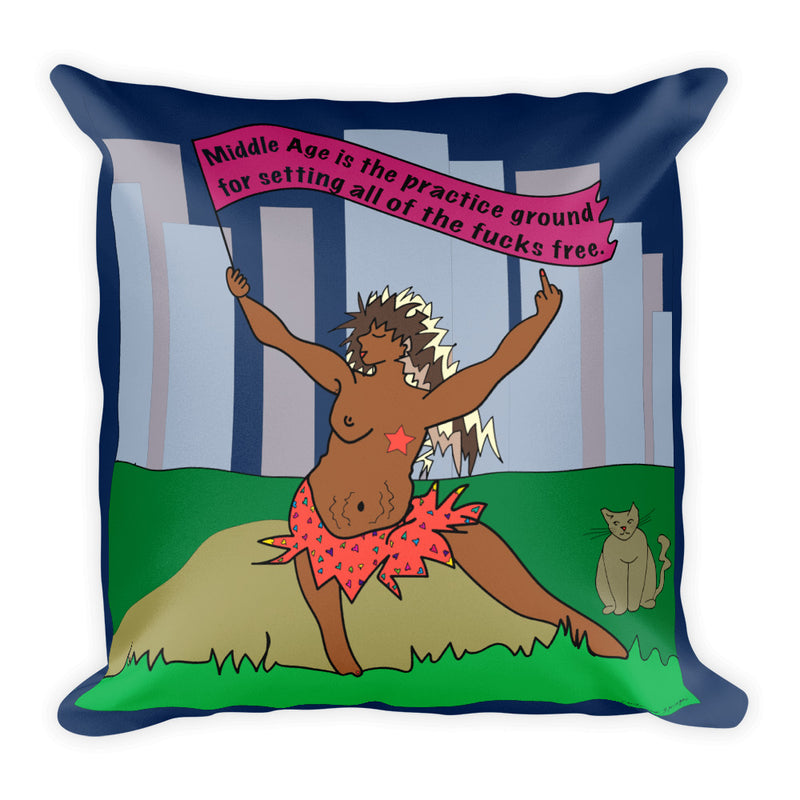 Middle Age Is The Practice Ground Pillow | Black Queer Affirmation