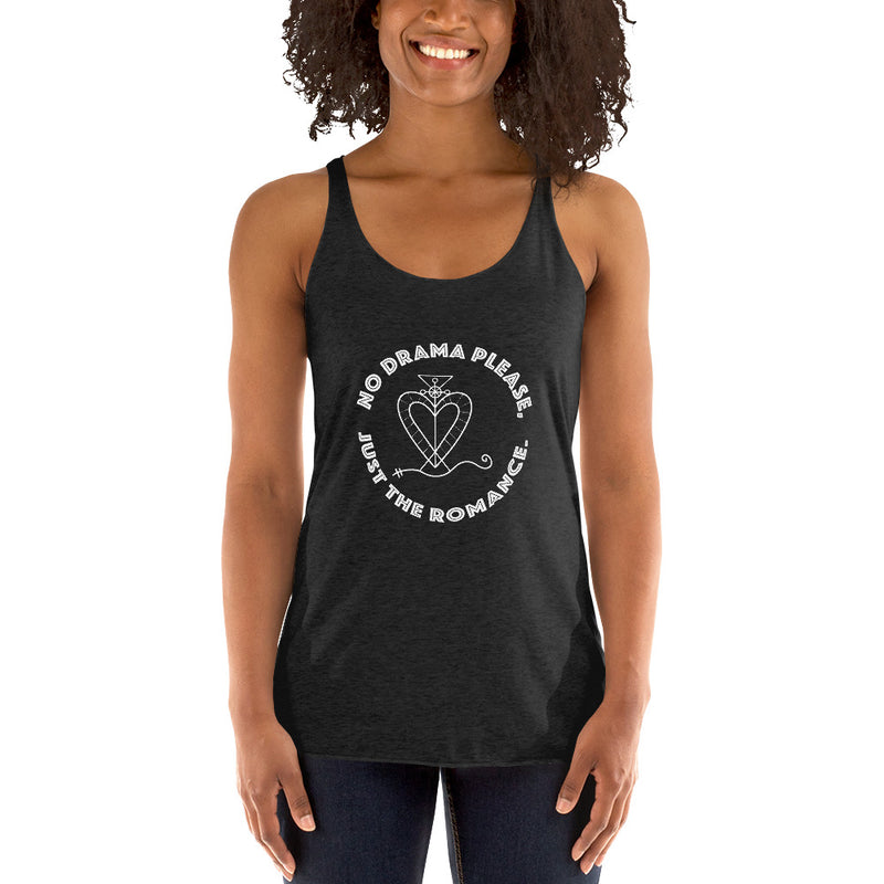 No Drama, Just The Romance Racerback Tank Top | Queer Romance Apparel