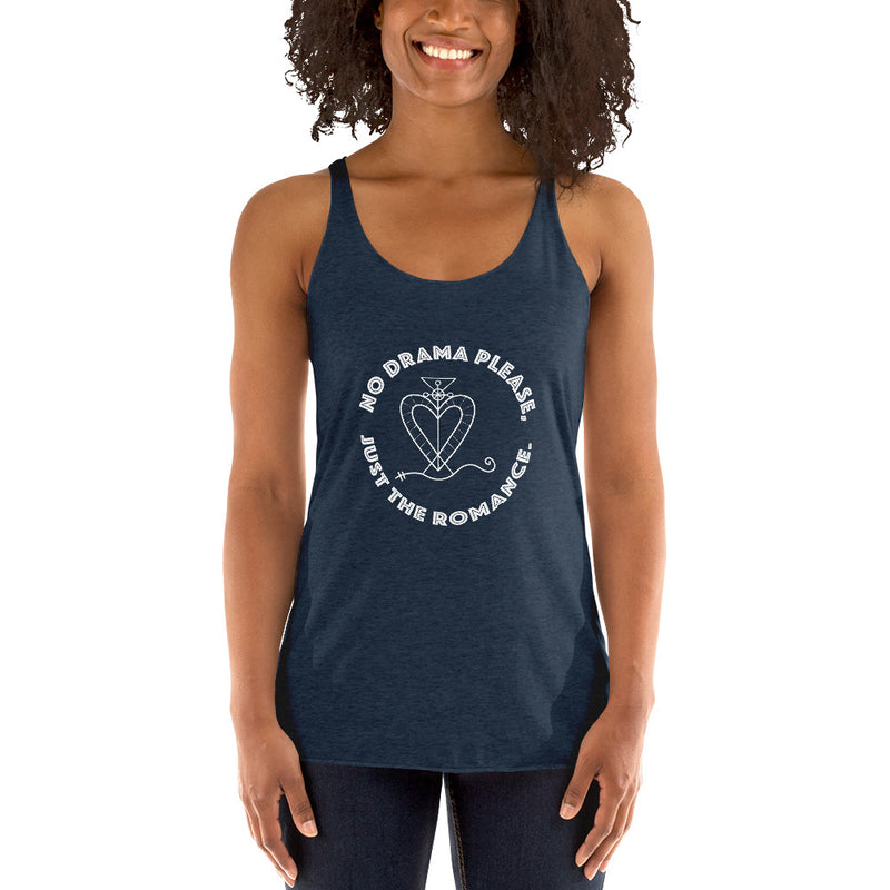 No Drama, Just The Romance Racerback Tank Top | Queer Romance Apparel