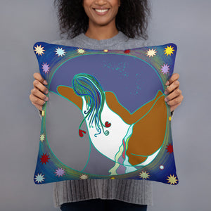 Full Moon Rising Throw Pillow | Black Queer Art