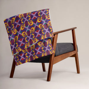 Yansa Gathers Throw Blanket | Afrocentric Decor & Oya Art