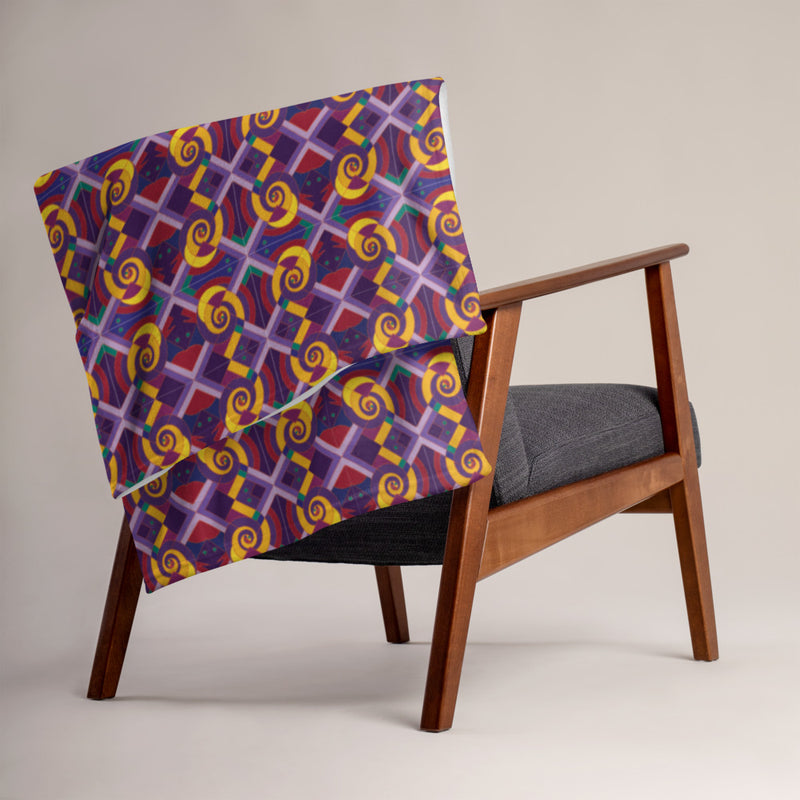 Yansa Gathers Throw Blanket | Afrocentric Decor & Oya Art