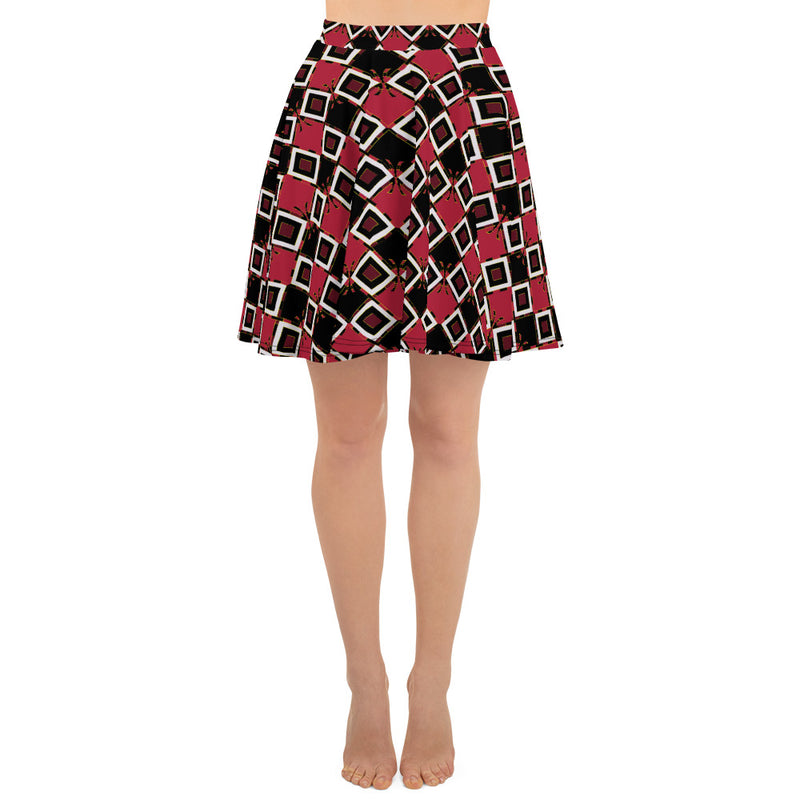 Garabato Pathways Skater Skirt | Afrocentric Fashion