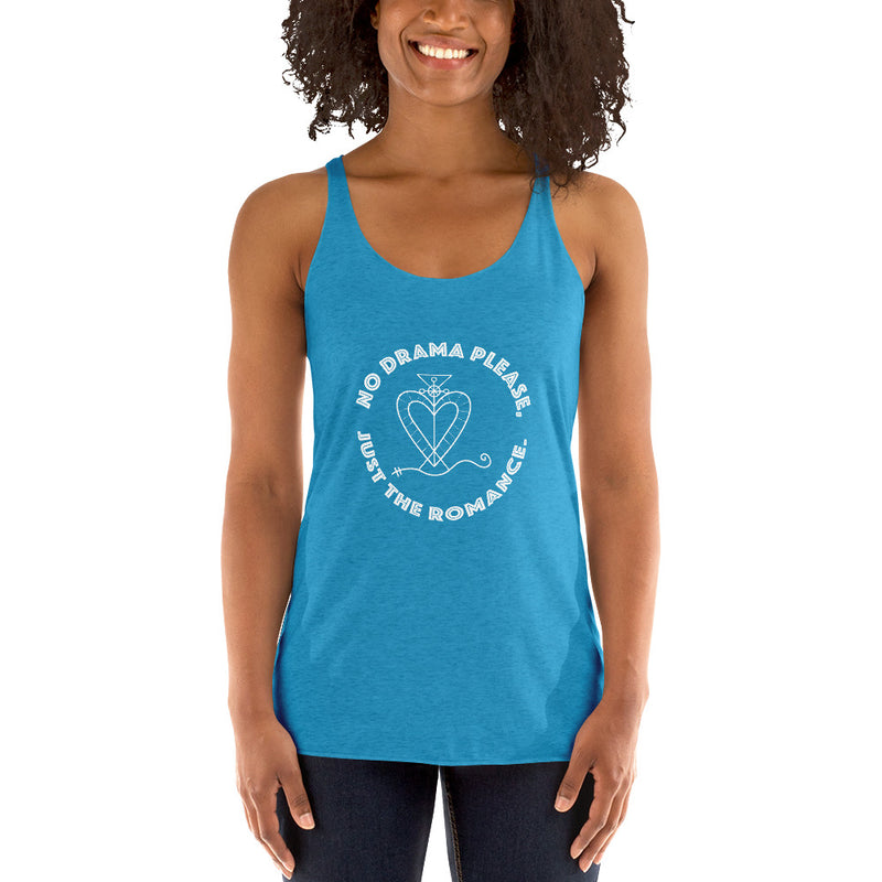 No Drama, Just The Romance Racerback Tank Top | Queer Romance Apparel