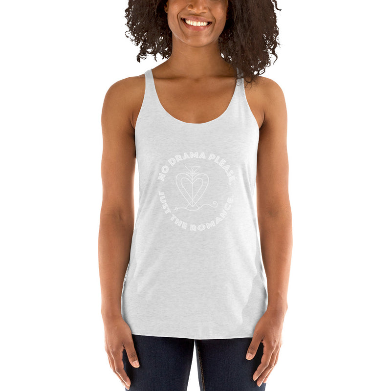 No Drama, Just The Romance Racerback Tank Top | Queer Romance Apparel