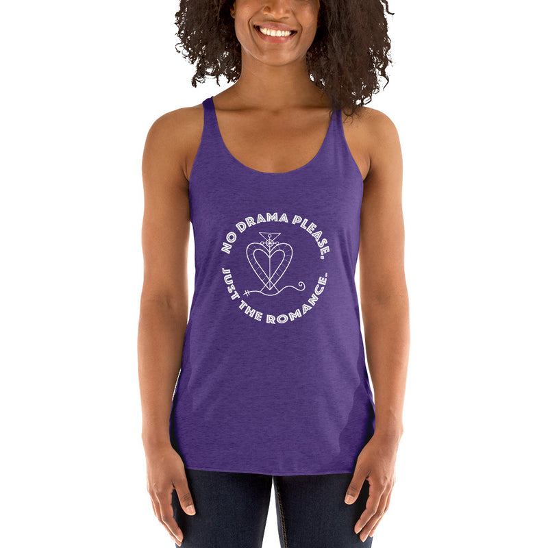 No Drama, Just The Romance Racerback Tank Top | Queer Romance Apparel