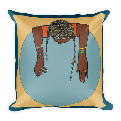 Curiosity Square Pillow | Queer Art & Black Pride Decor