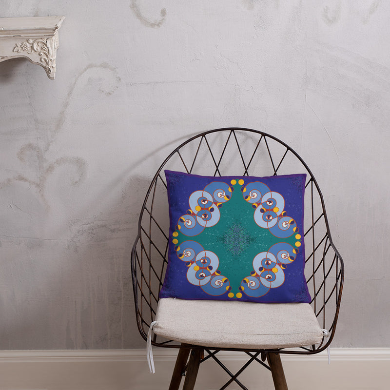 Ibu Agana Pathways Throw Pillow | Afrocentric Decor & Queer Art