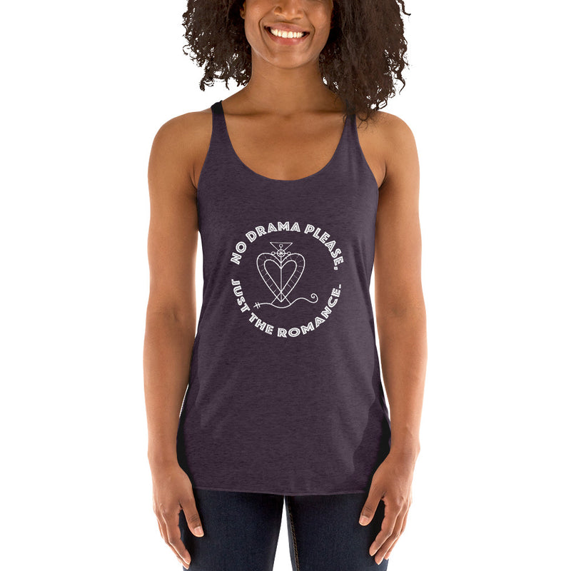 No Drama, Just The Romance Racerback Tank Top | Queer Romance Apparel