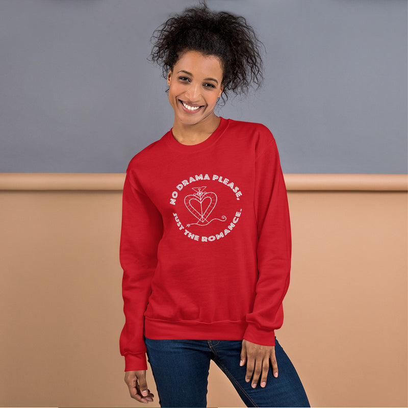 No Drama, Just the Romance Sweatshirt | Queer Romance Apparel