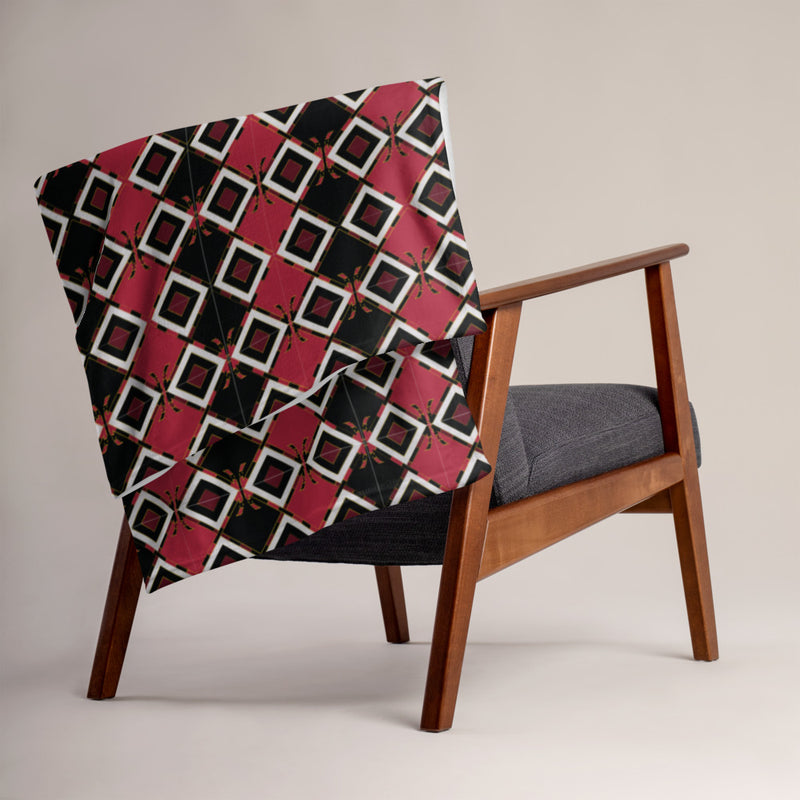 Garabato Pathways Throw Blanket | Afrocentric Queer Art