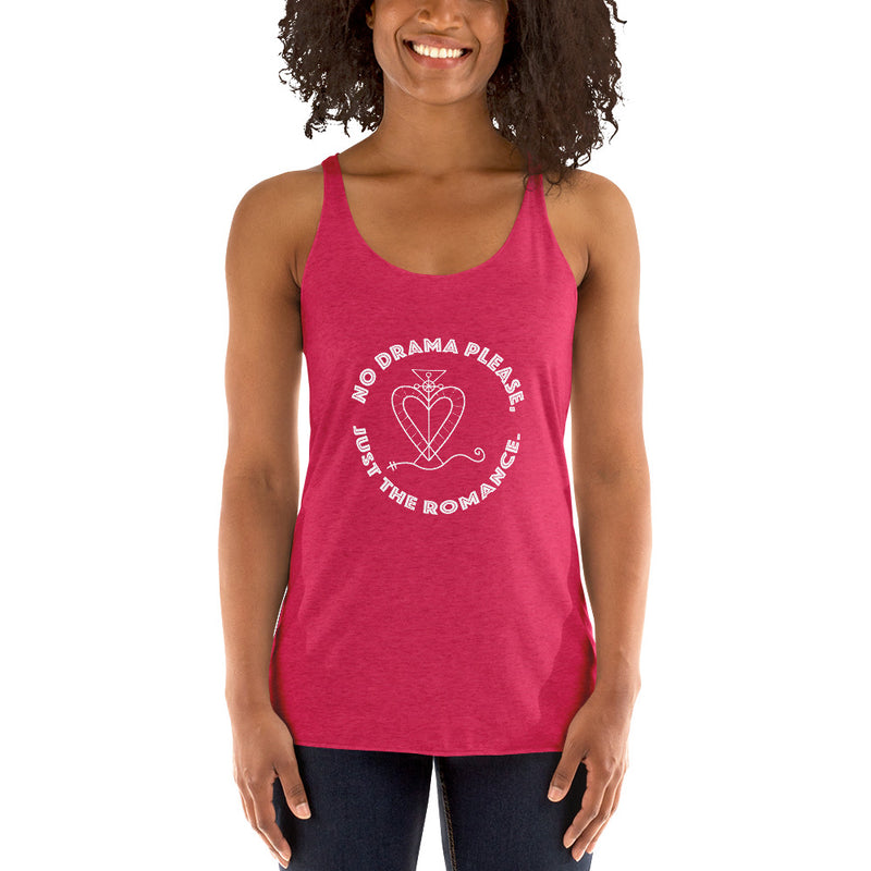 No Drama, Just The Romance Racerback Tank Top | Queer Romance Apparel