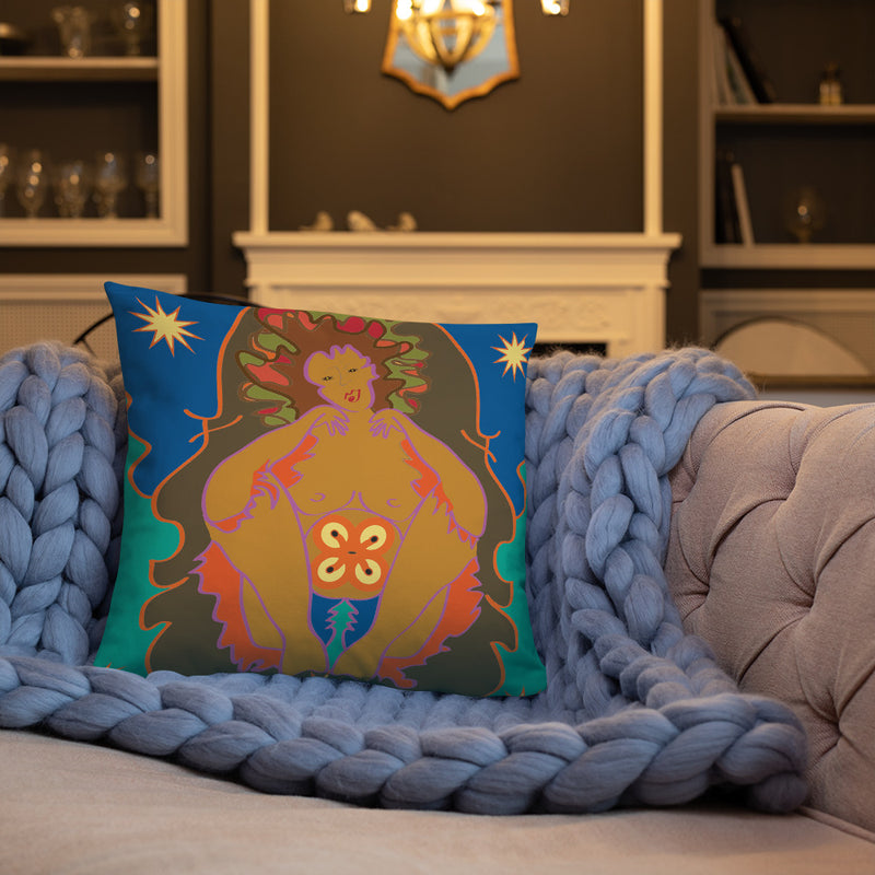 Womanifest Square Pillow | Black Women's Art
