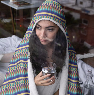 Our Sacred Temples Hooded Blanket | Afrocentric Home Decor