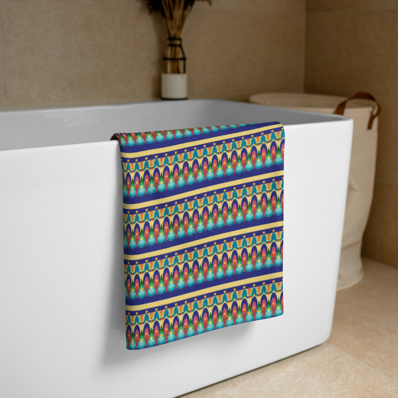 Our Sacred Temples Bath Sheet | Afrocentric Home Decor