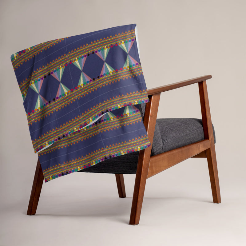 Vibing On The Wavelength Throw Blanket | Queer Art