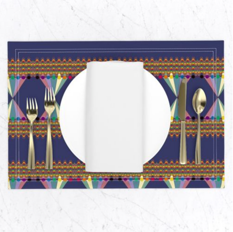 Vibing On The Wavelength Fabric Placemat